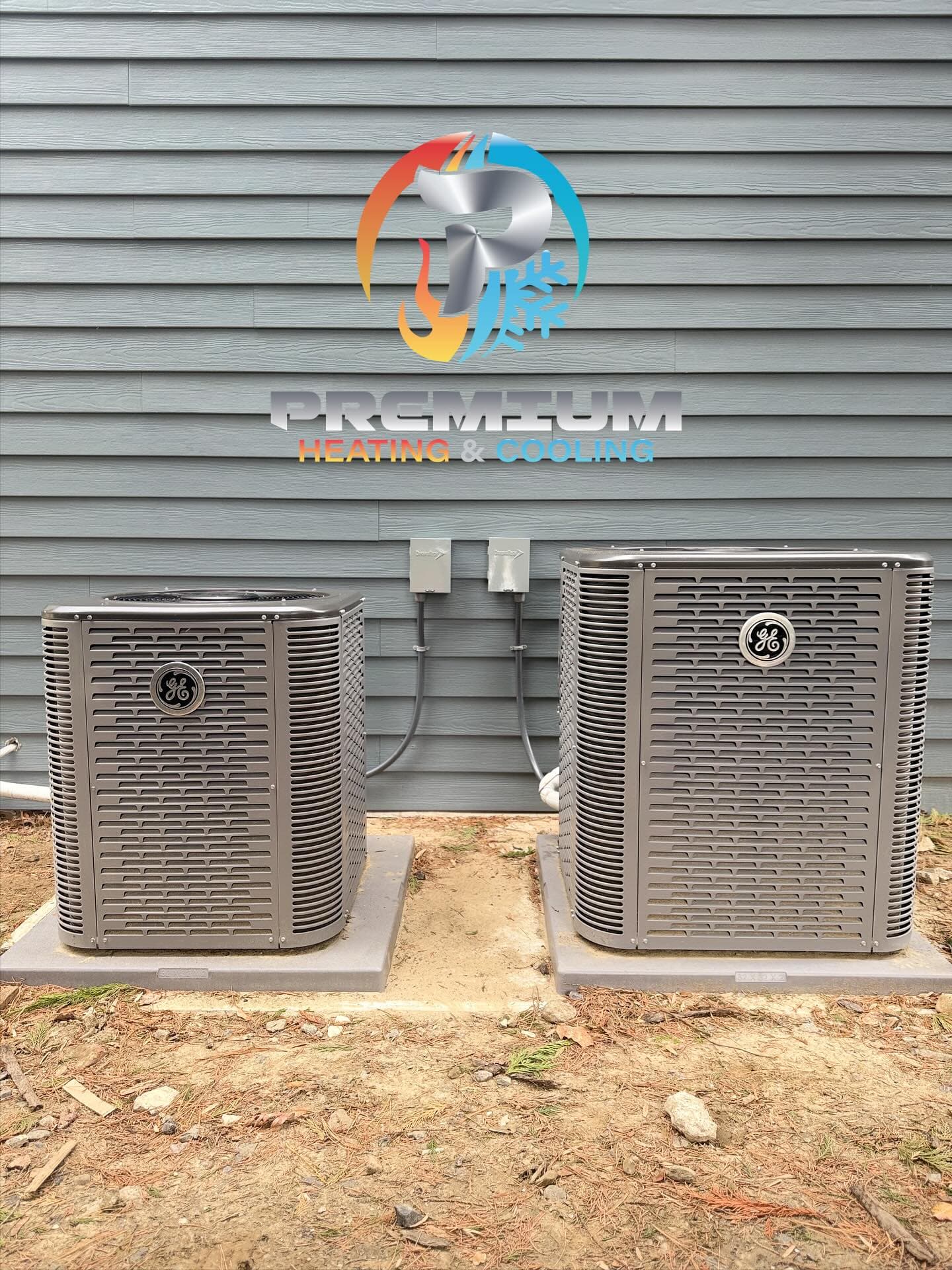 Dual GE condensers installed side by side